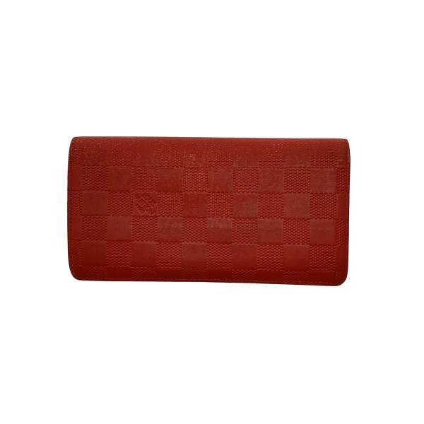 LOUIS VUITTON◇ポルト・フォイユ・ブラザ_ダミエ・アンフィニ/レザー