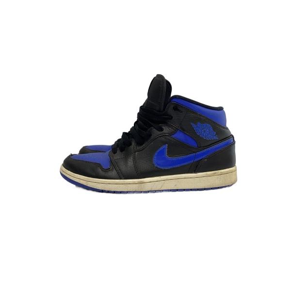 NIKE◆AIR JORDAN 1 MID/エアジョーダン 1 ミッド/ブラック/554724-068/26cm/BLK