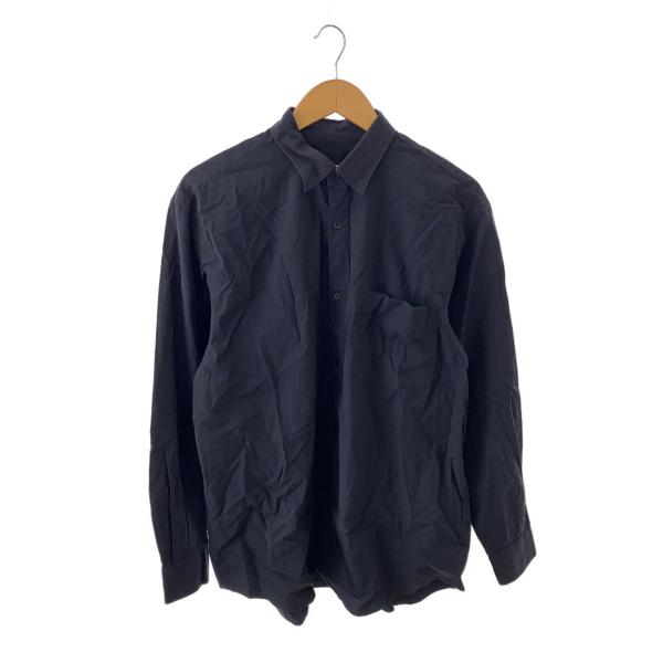 COMOLI◇COMOLI SHIRT/長袖シャツ/2/コットン/BLK/無地/c03-02001