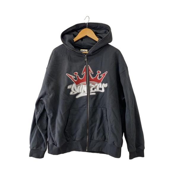 9090◇ジップパーカー/XL/コットン/BLK/NN1638 : セカンドストリート