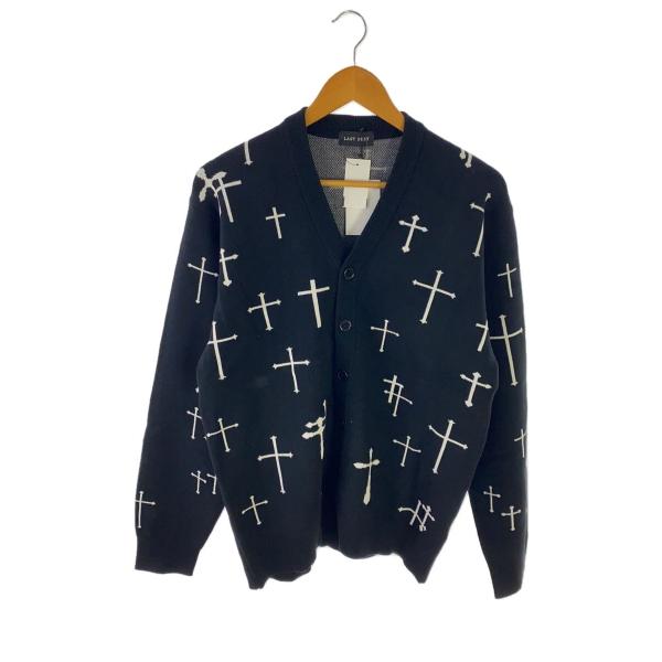 LAST NEST◇cross cardiganカーディガン(厚手)/--/--/BLK/無地