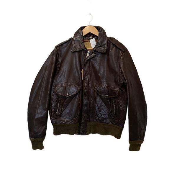 Schott◇A-2/フライトジャケット/80S/レザー/ブラウン : セカンド