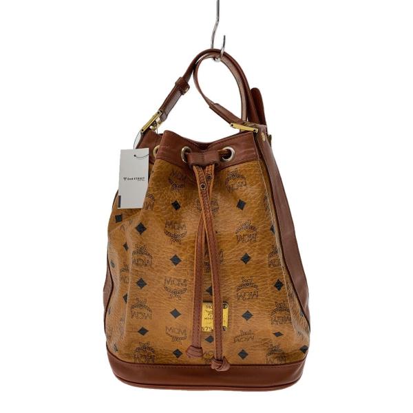 MCM◇巾着/ヴィセトス/ショルダーバッグ/レザー/BRW/総柄 MCM◇巾着/ヴィセトス/ショルダーバッグ/レザー/BRW/総柄