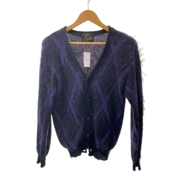 Needles◇カーディガン(薄手)/S/モヘア/マルチカラー/紫/黒/ブラック
