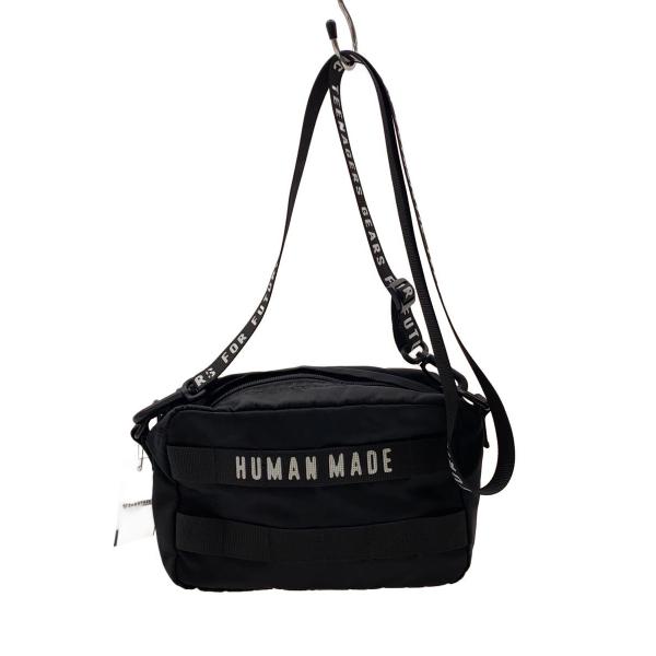 HUMAN MADE ブラックショルダーバッグ HUMAN MADE◇ショルダーバッグ/--/BLK/無地/ブラック/黒/ : セカンド
