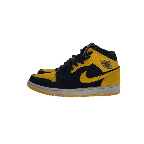 NIKE◆AIR JORDAN 1 MID/エアジョーダンミッド/ブラック/554724-035/27.5cm/BLK//