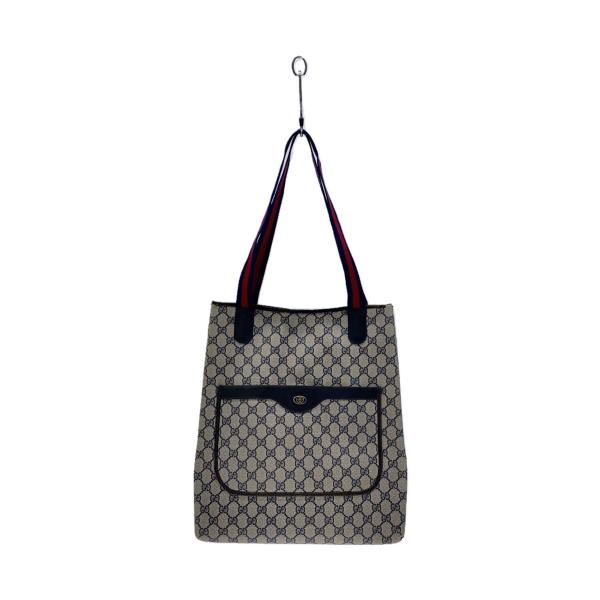GUCCI◇GGスプリーム オールドグッチ シェリーライン トートバッグ/PVC