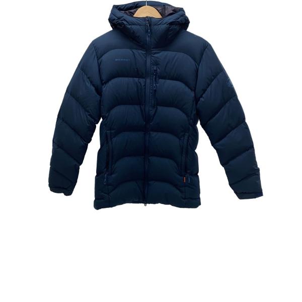 MAMMUT◇ダウンジャケット/M/ナイロン/BLU/無地/1013-00711/袖に汚れ有