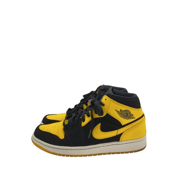 NIKE◆AIR JORDAN 1 MID/ハイカットスニーカー/27.5cm/YLW/554724-035//