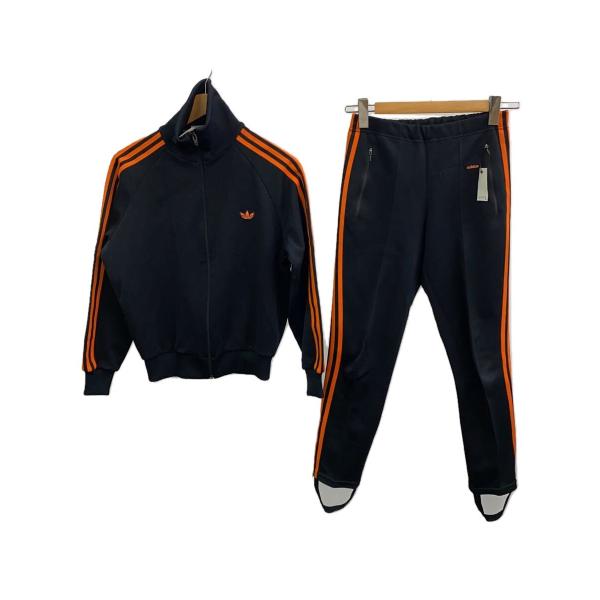 adidas◇ジャージ/2/コットン/BLK/ADS-4F/デサント製/セットアップ
