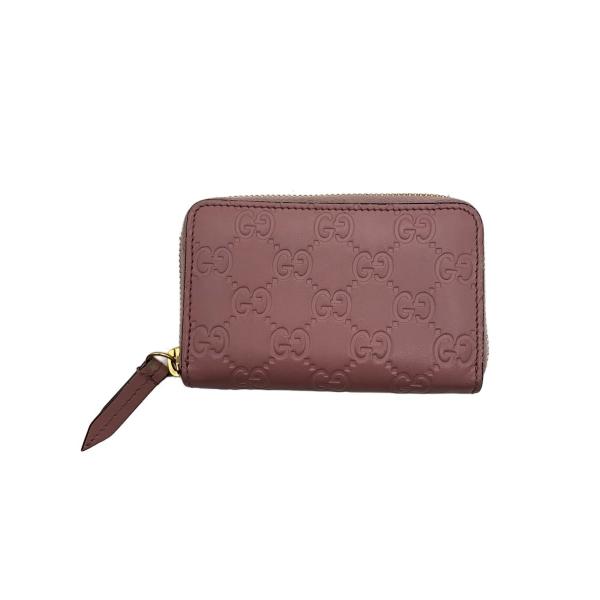 ★美品★GUCCI グッチ ケース 小銭入れ レザー ユニセックス GUCCI◇コインケース_グッチシマ/レザー/PNK/レディース : セカンド