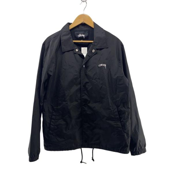 STUSSY◇ナイロンジャケット/M/ナイロン/BLK/無地 : セカンド