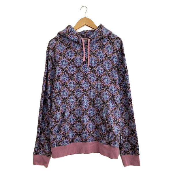 STUSSY◇VINTAGE BURLY HOODIE/パーカー/M/コットン/PUP/総柄