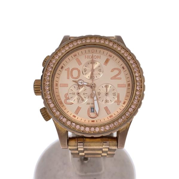 NIXON◇クォーツ腕時計/--/GLD/GLD/THE38−20/ピンクゴールド