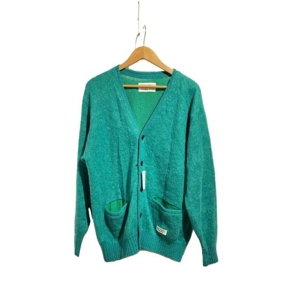 WACKO MARIA / モヘアニット・セーター(薄手)/S/アクリル/GRN/無地 WACKO MARIA◇カーディガン(薄手)/M/アクリル/GRN/無地// : セカンド