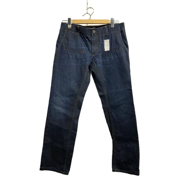 DOLCE&GABBANA◇ストレートパンツ/48/コットン/ネイビー/G3FDLP/G8159