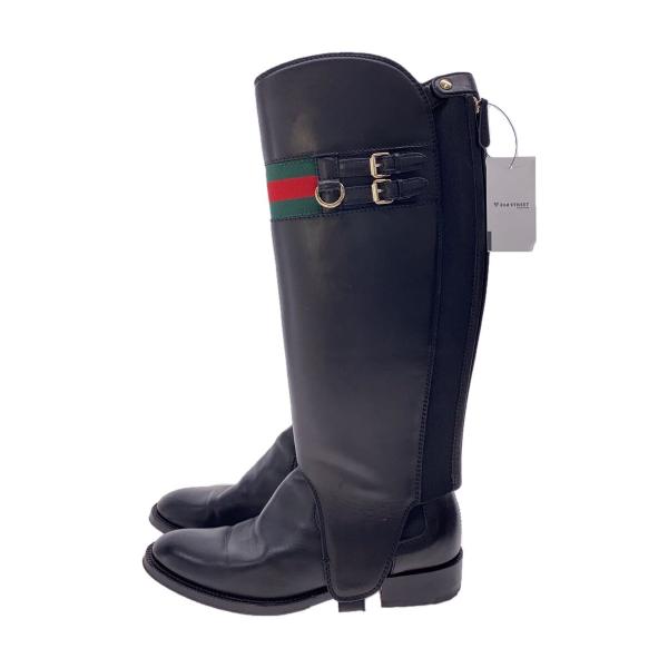 GUCCI◇ショートサイドゴアブーツ/2WAYロング/シェリーライン/36/BLK