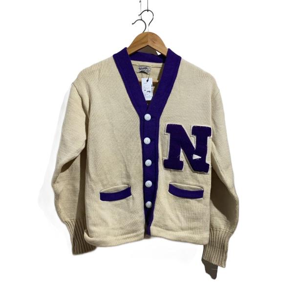 【レアカラー】60s レタードカーディガン ウール マスタング レアカラー】60s レタードカーディガン ウール マスタング