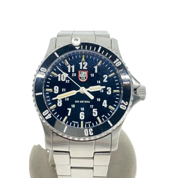 LUMINOX◇手巻腕時計/アナログ/ステンレス/BLK/SLV//0901/Sports Timer