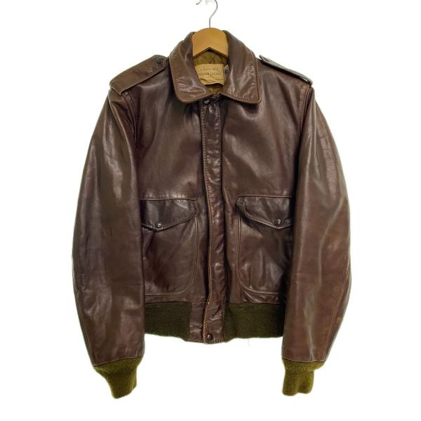 Schott◇80-90s/USA製/TYPE A-2 FLIGHT JACKET/40/レザー/BRW/I-S-674