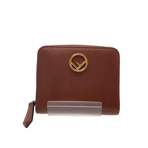 FENDI◇エフイズフェンディ/2つ折り財布/--/BRW/無地/レディース/スレ