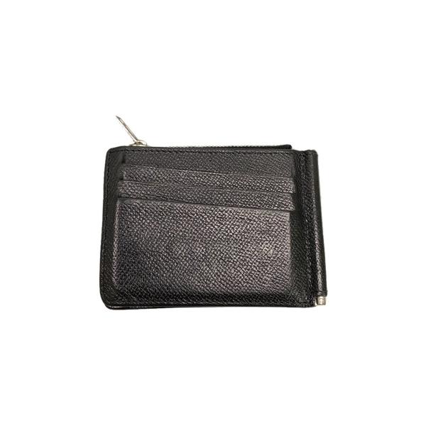 Maison Margiela◇メゾンマルジェラ/2つ折り財布/レザー/ブラック