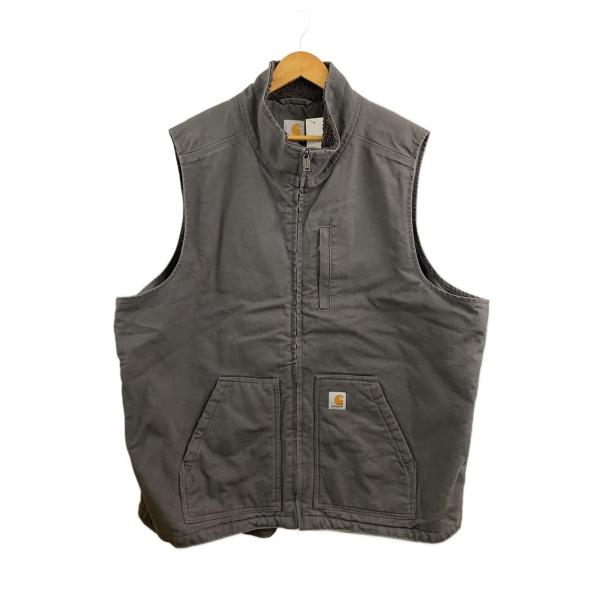 Carhartt◇ベスト/--/コットン/GRY/無地/104277 : セカンドストリート