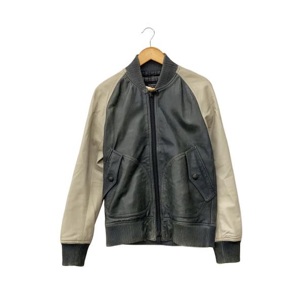 BURBERRY BLACK LABEL◇レザージャケット・ブルゾン/L/羊革/BLK/D1F58