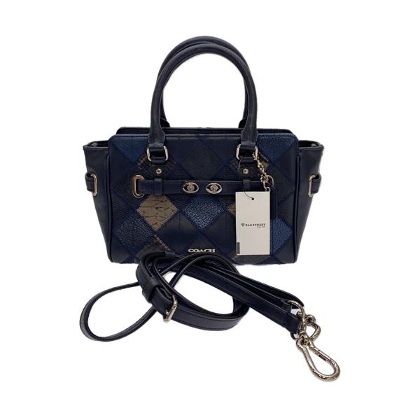 COACH コーチ ハンドバッグ レザー ハラコ パッチワーク ハンドバッグ Yahoo!オークション - COACH コーチ シグネチャー パッチワーク