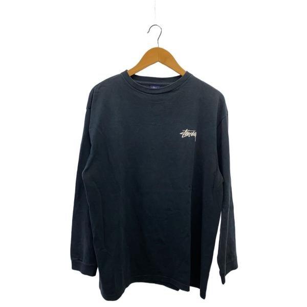 STUSSY◇00s/Gold Accessory 8 Ball L/S/8ボールバックプリントロンT/L