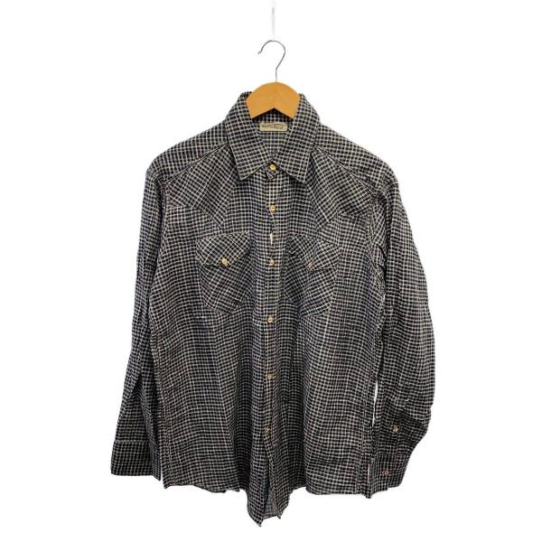 MAATEE&SONS◇25AW/GUPTA WESTERN SHIRTS/ウェスタンシャツ/2/BLK
