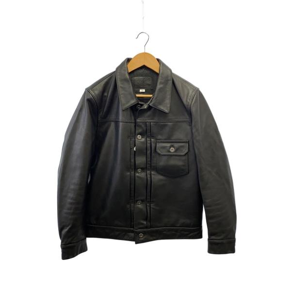 CURPHEY/レザートラッカージャケット/36/牛革/黒/ブラック : セカンド