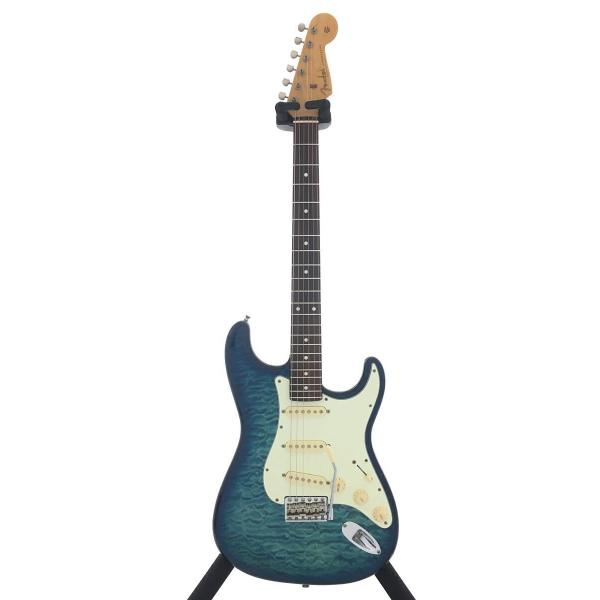 Fender Japan◆ST62-QT/Blue SB/2013/キルトメイプルトップ/カタログ外モデル/ネック腰折れ有