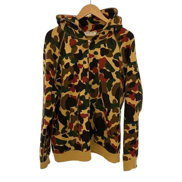 A BATHING APE◇ダブルジップパーカー/迷彩/カモフラ/L : セカンド