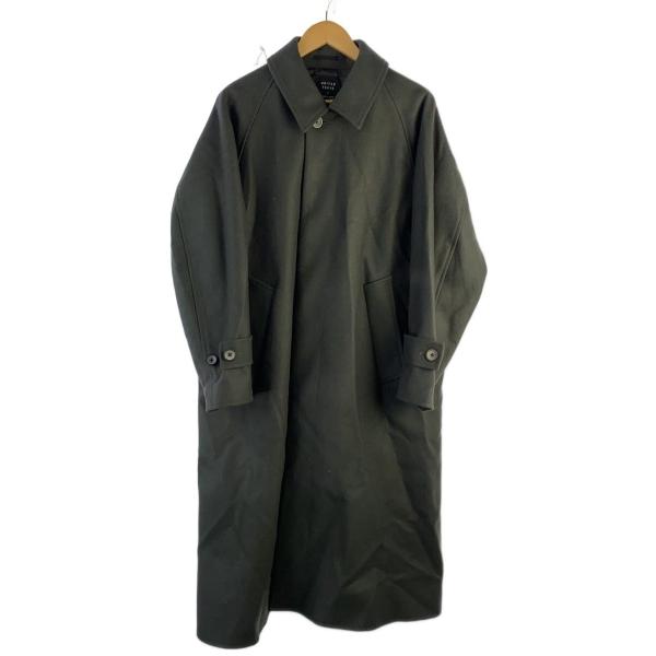 UNITED TOKYO◇超撥水SUPER140S ステンカラーコート/2/ウール/GRN/無地