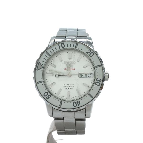 SEIKO◇自動巻腕時計/アナログ/ステンレス/WHT/シルバー/4R36 SEIKO◇自動巻腕時計/アナログ/ステンレス/WHT/シルバー/4R36