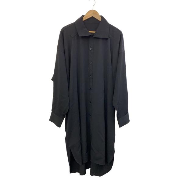 yohji yamamoto POUR HOMME◇17AW/スタンドカラーロングシャツ/ウール