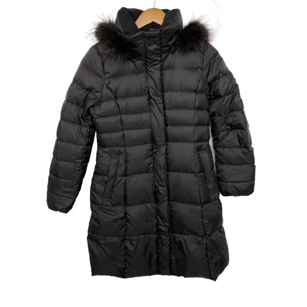 23区◇ロングダウンジャケット/40/ポリエステル/ブラック/CM.WO.GW