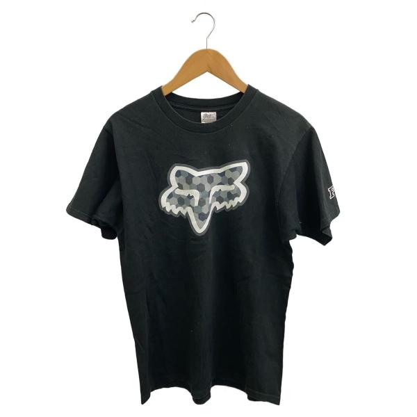 Fox Racing◇Tシャツ/M/コットン/ブラック/USA製/フォックスレーシング