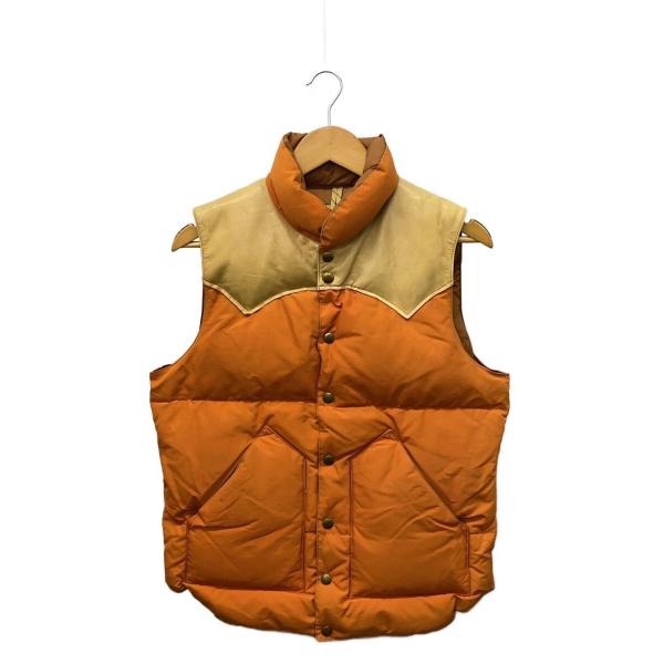 ロッキーマウンテンフェザーベッド　ダウンベスト Rocky Mountain Featherbed◇60/40/ダウンベスト/38/コットン/オレンジ