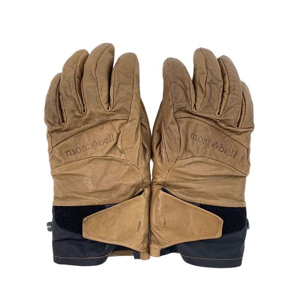 mont-bell◇ウインターレザーグローブ/手袋/山羊革/BRW/メンズ/1118357