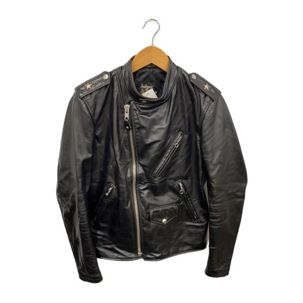 schott 黒 シングルライダースジャケット Schott◇シングルライダースジャケット/36/牛革/BLK/7316