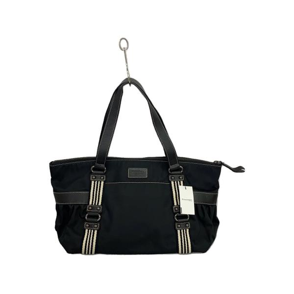 BURBERRY BLUE LABEL◇トートバッグ/PVC/BLK/無地/ZA441-942/汚れ有