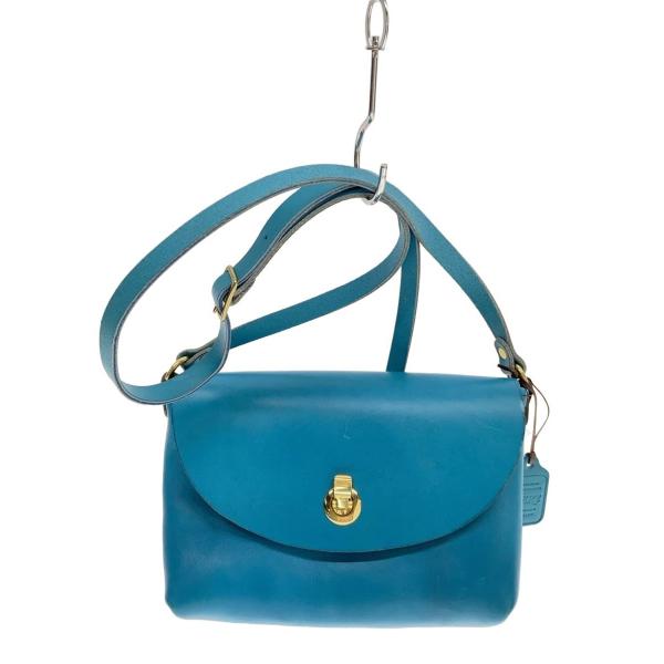 HERZショルダーバッグ HERZ◇ヘルツ/ショルダーバッグ/レザー/ブルー/無地/NSB-239