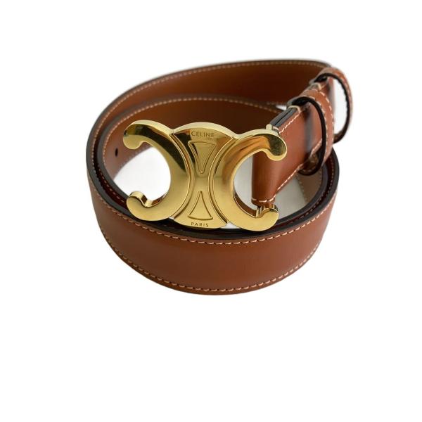 CELINE◇セリーヌ/ベルト/レザー/BRW/レディース/F-NE-3203/トリオンフ