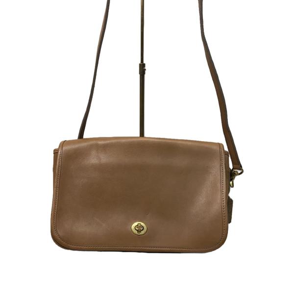 COACH◇ショルダーバッグ/レザー/BRW/無地/0374 906/オールド COACH◇ショルダーバッグ/レザー/BRW/無地/0374 906/オールド