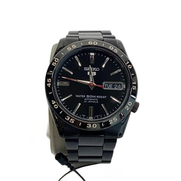 SEIKO◇自動巻腕時計/アナログ/ステンレス/BLK/BLK/7S26-02T0/ファイブ