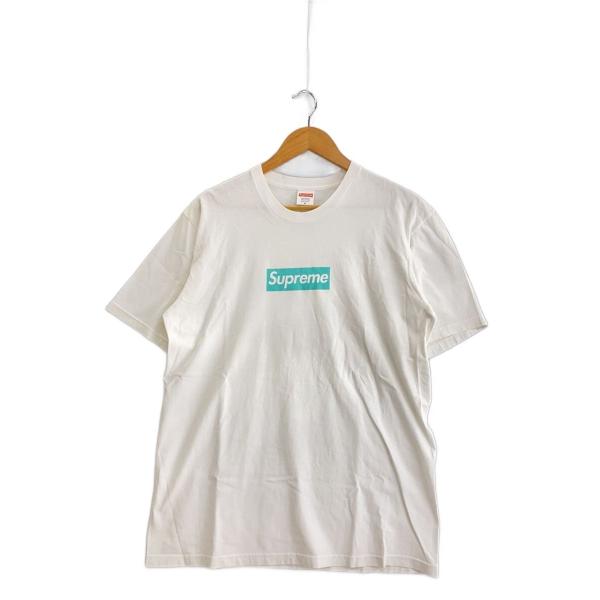 Supreme◇Tシャツ/M/コットン/WHT/21AW/Tiffany&Co.Box Logo Tee