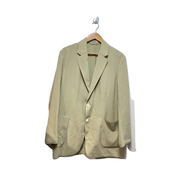 ジャケット・アウター AURALEE LIGHT COTTON WOOL JACKET 25ss AURALEE◇25SS/LIGHT COTTON WOOL VIYELLA JACKET/3/コットン/BEG