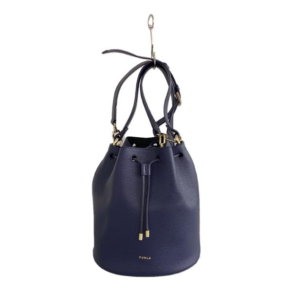 【るな様】FURLA コスタンザ 巾着 2way ハンドバッグ ショルダーバッグ FURLA◇コスタンザ/costanza/2way/巾着/ショルダーバッグ/NVY